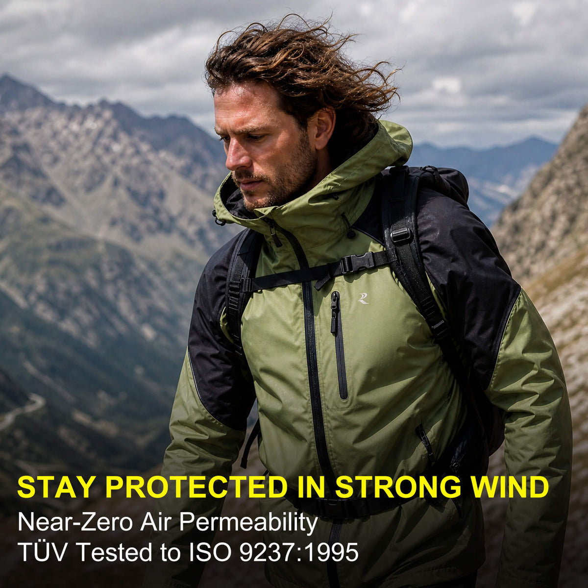 RANDY SUN Reflective Breathable Waterproof Jacket