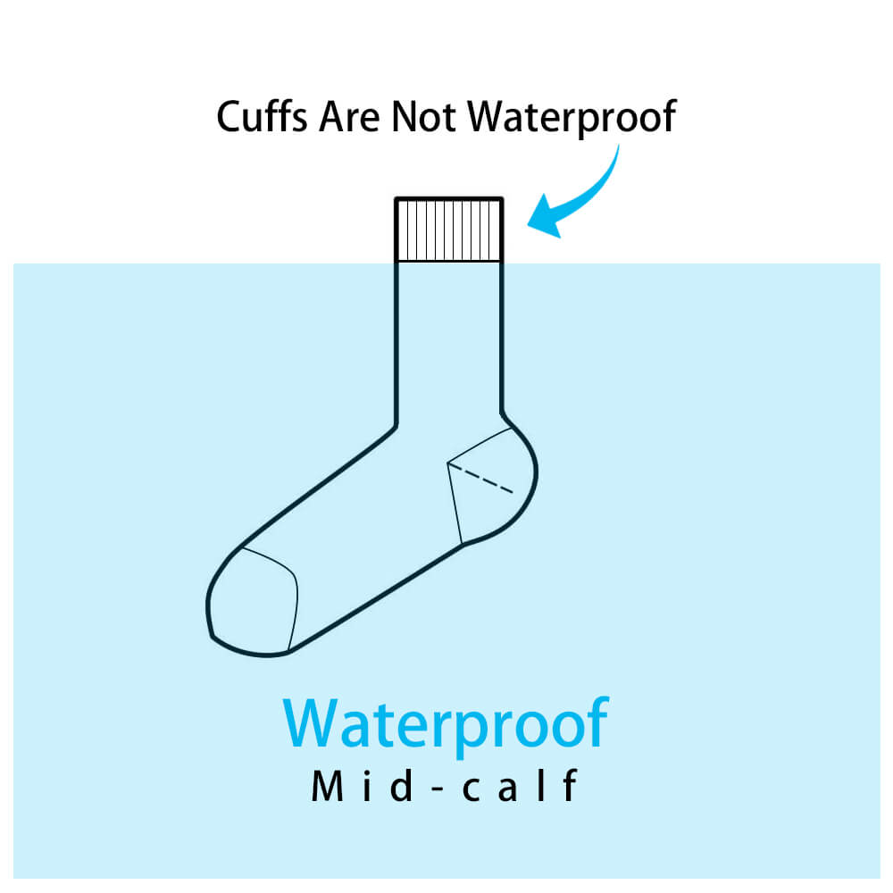 waterproof socks length