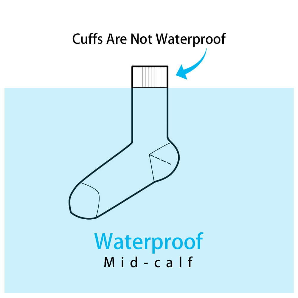 waterproof socks height