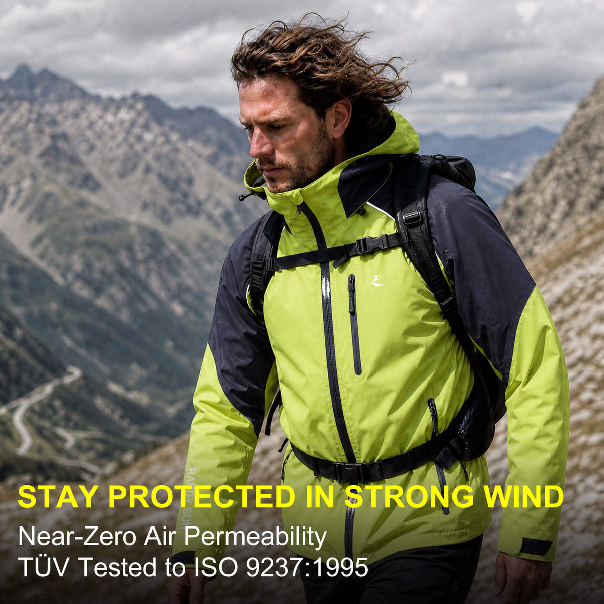 RANDY SUN Reflective Breathable Waterproof Jackets