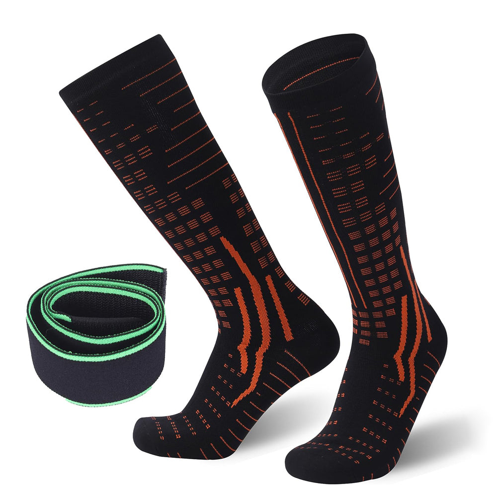 RANDY SUN Merino Wool Knee High Waterproof Socks With Water Stop Seal Belts