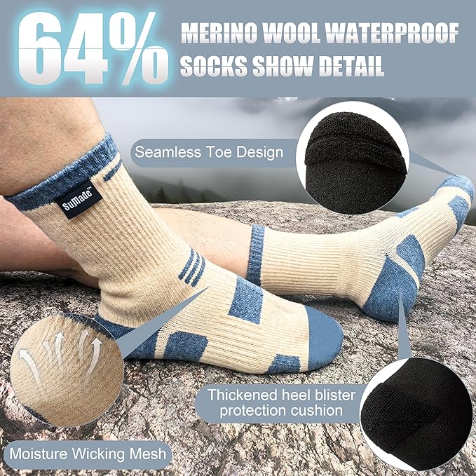 RANDY SUN Merino Wool Waterproof Socks RS329