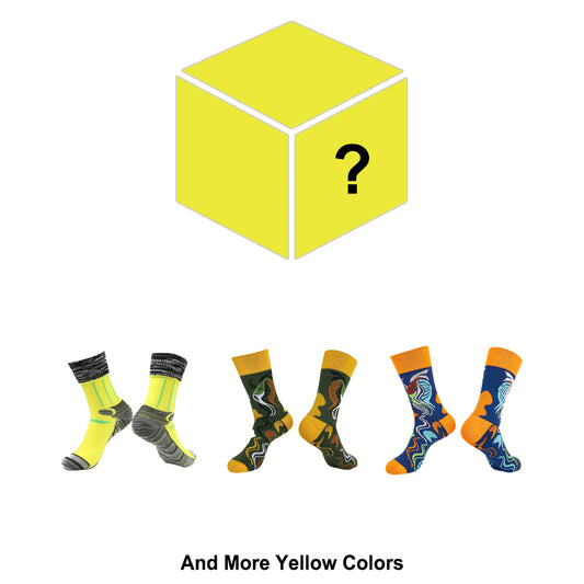 Waterproof Socks Blind Boxes Yellow One Pair