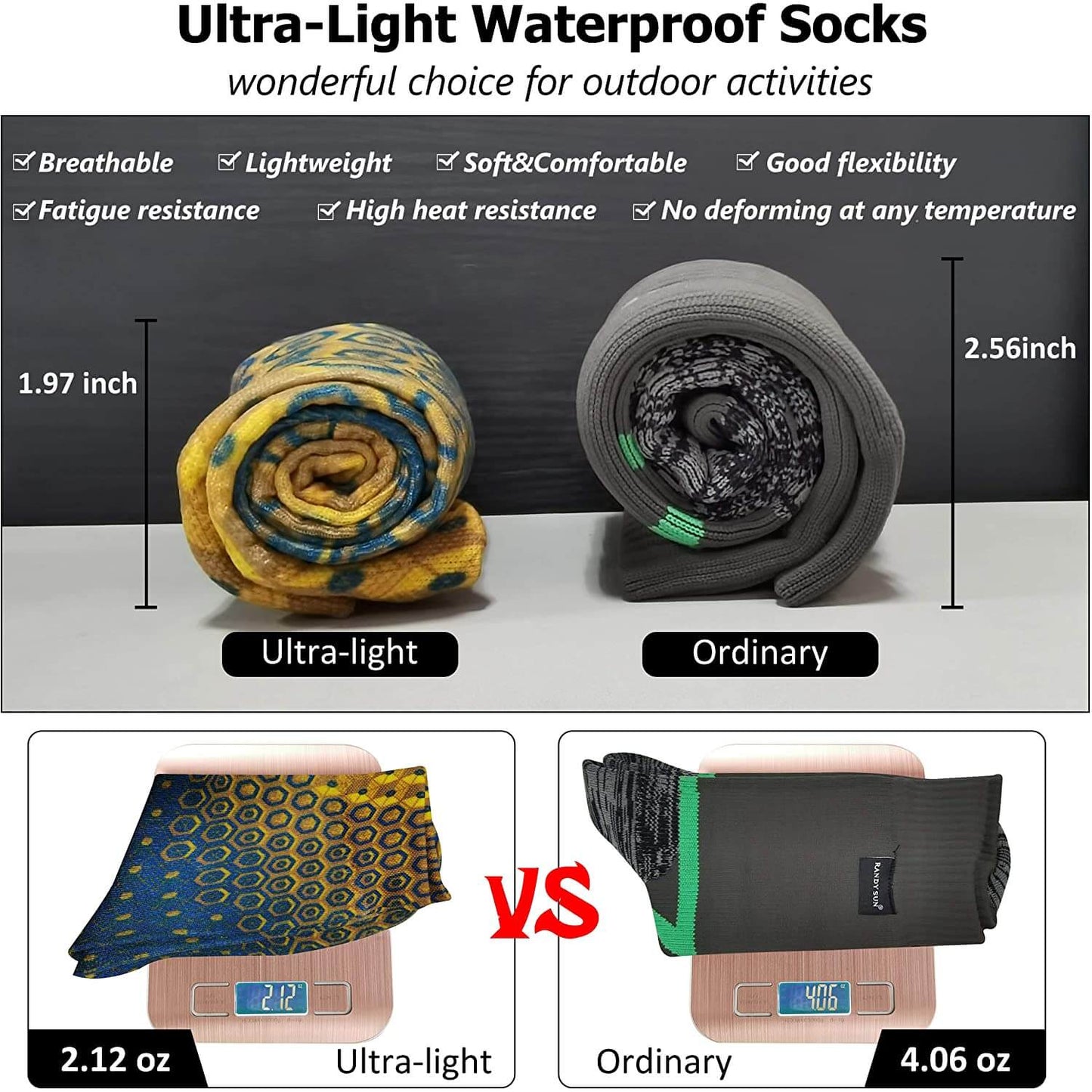 light waterproof socks