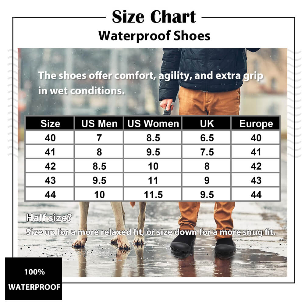 waterproof shoes size