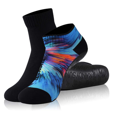 RANDY SUN 2 Pairs Beach Volleyball Sand Socks Non Slip Quick Dry Barefoot Socks