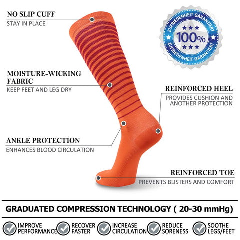RANDY SUN 2 Pairs Compression Socks 20-30mmHg