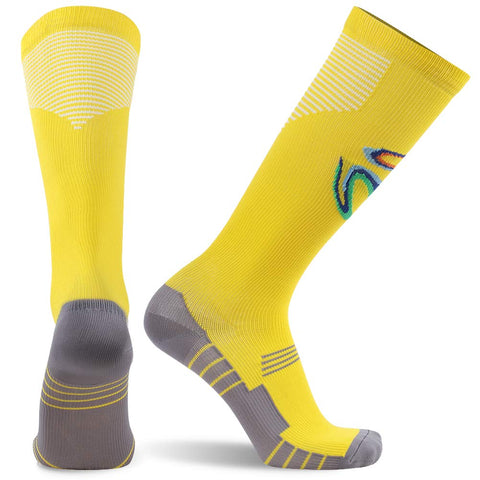 yellow compression socks