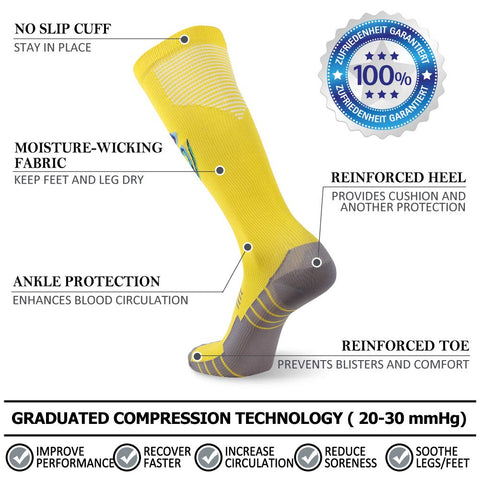 RANDY SUN Compression Running Socks 2 Pairs