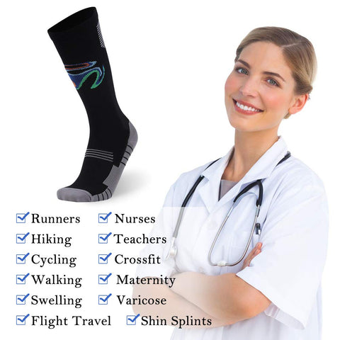 RANDY SUN Compression Running Socks 2 Pairs