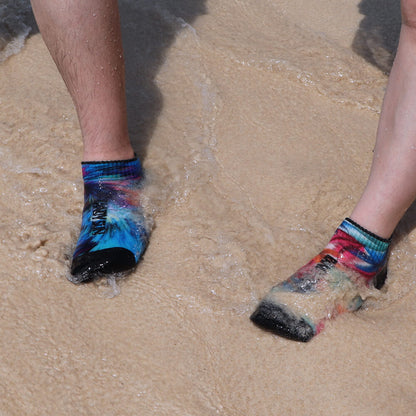 man and women beach socks