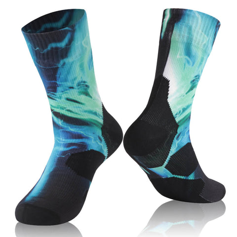 RANDY SUN Lighting Printing Waterproof Socks 10-50 Pairs