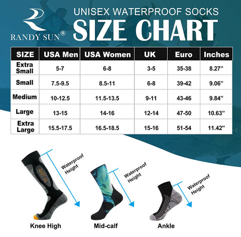 X large size waterproof socks