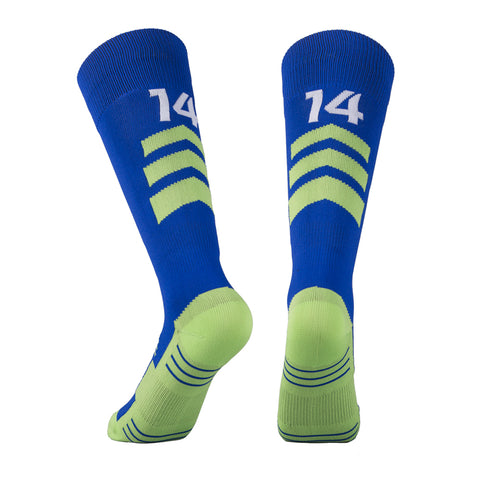 soccer socks blue green