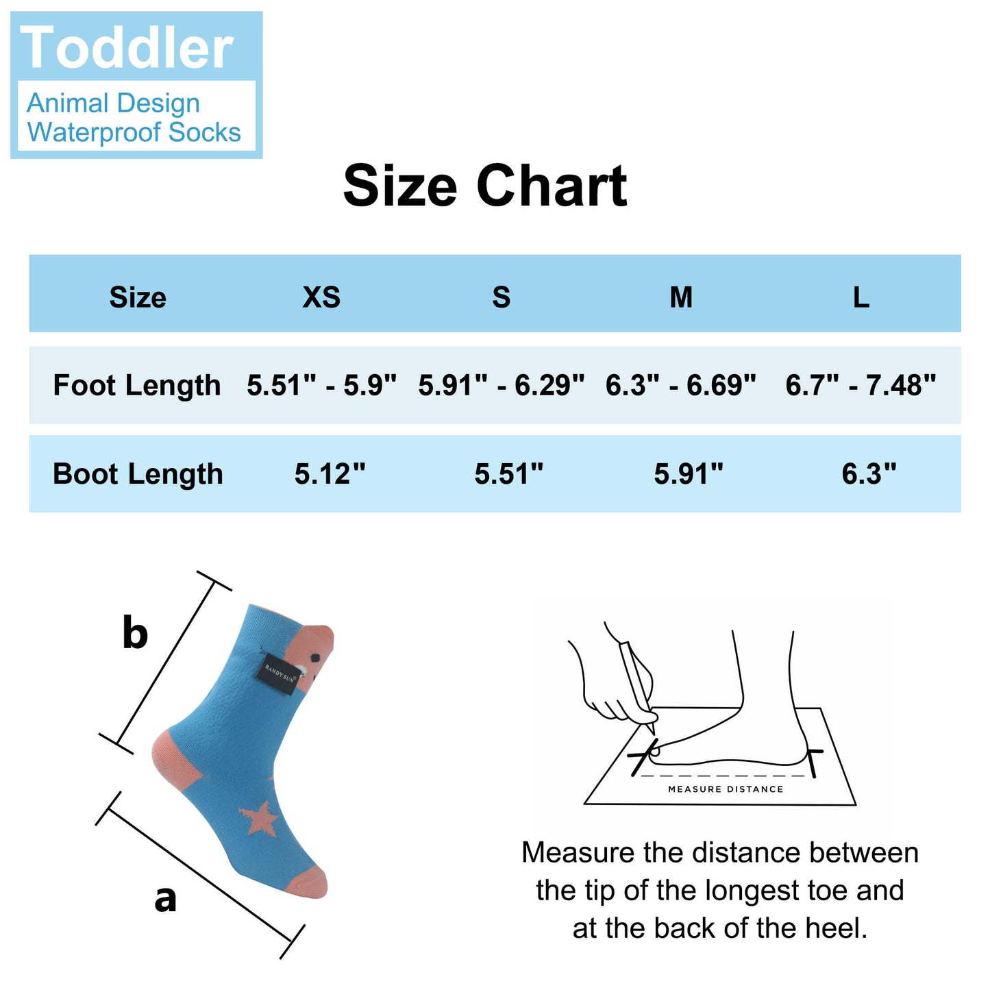 kids waterproof socks size